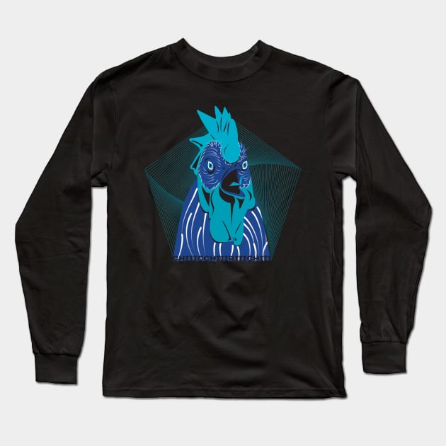 Screaming Rooster Long Sleeve T-Shirt by Stecra